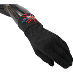 Dolce & Gabbana Gray #DGLovesLondon Embroidered Wool Gloves LB1017BG