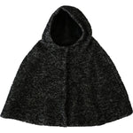 Dolce & Gabbana Gray Tweet Wool Shoulder Hat Hooded Scarf TSH4233-57