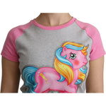 Moschino Gray and pink Cotton T-shirt My Little Pony Top TSH5088-36
