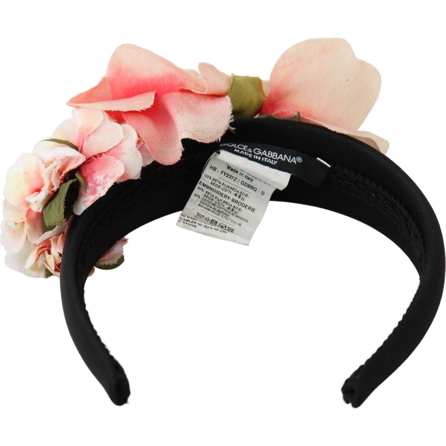 Dolce & Gabbana Elegant Silk Designer Headband Tiara Dolce & Gabbana Black