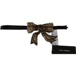 Dolce & Gabbana Gold Crystal Beaded Sequined 100% Silk Catwalk Necklace SMY100315