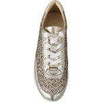 Jimmy Choo Antique Gold Glitter Leather Sneakers 192954492823