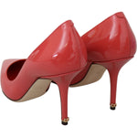 Dolce & Gabbana Dark Pink Patent Leather Heels Pumps LA8105-35