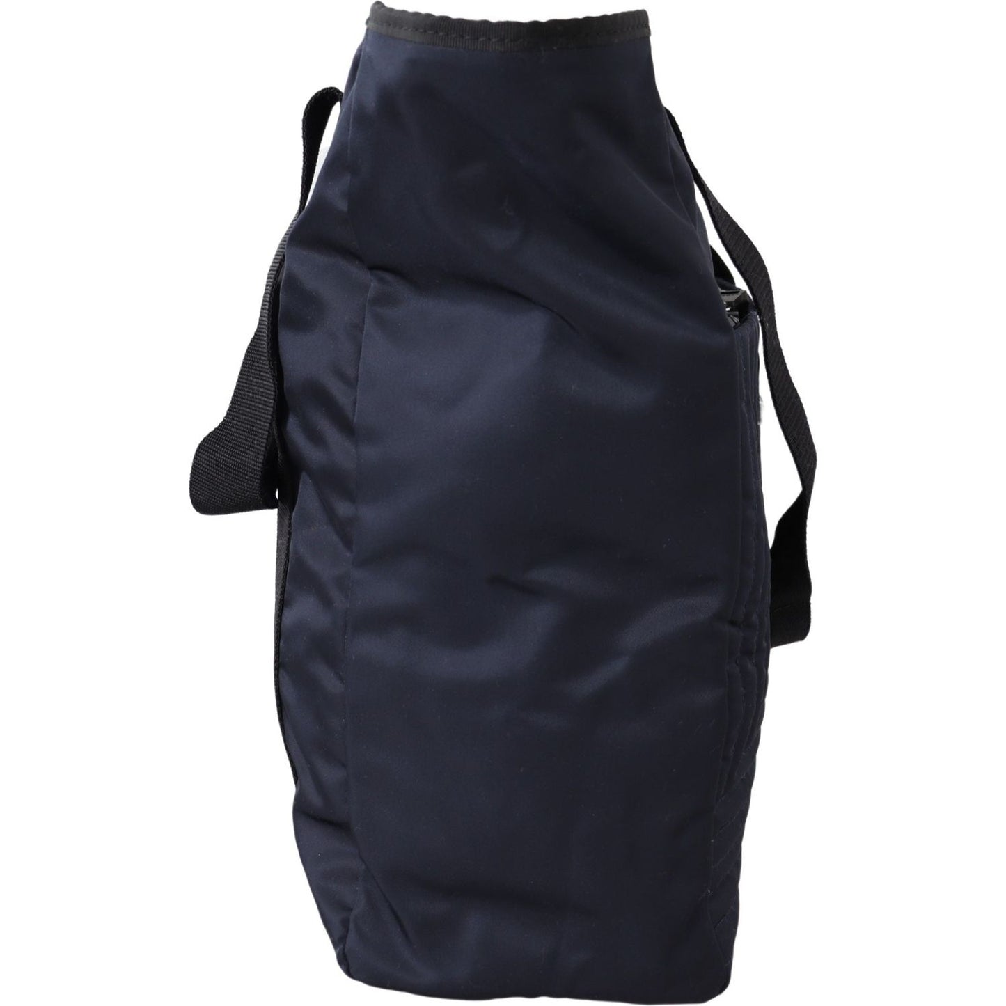 Versace Elegant Blue Nylon Tote Bag Versace Dark Slate Gray