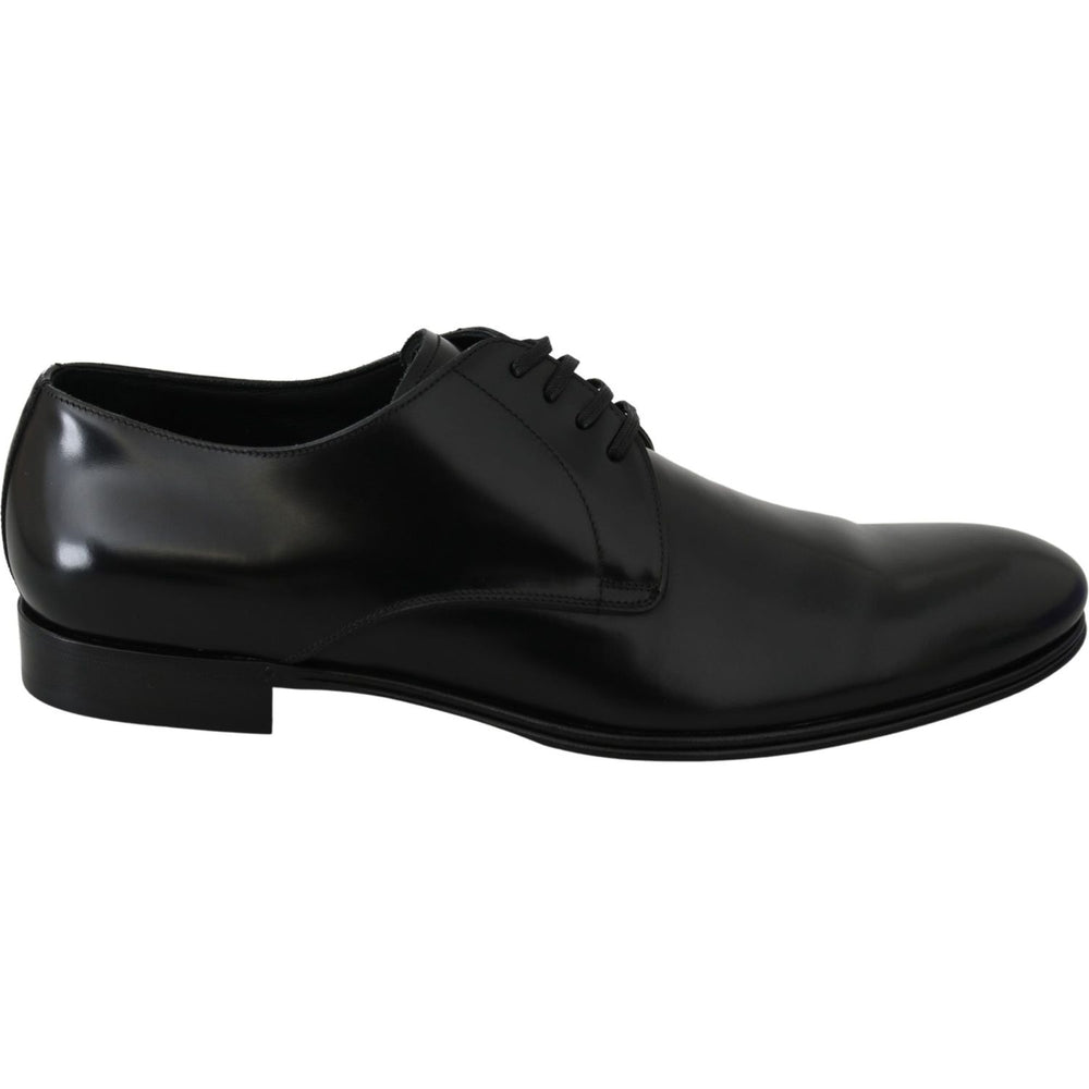 Dolce & Gabbana Derby Napoli Black Leather Dress Formal Shoes MV3540-41.5