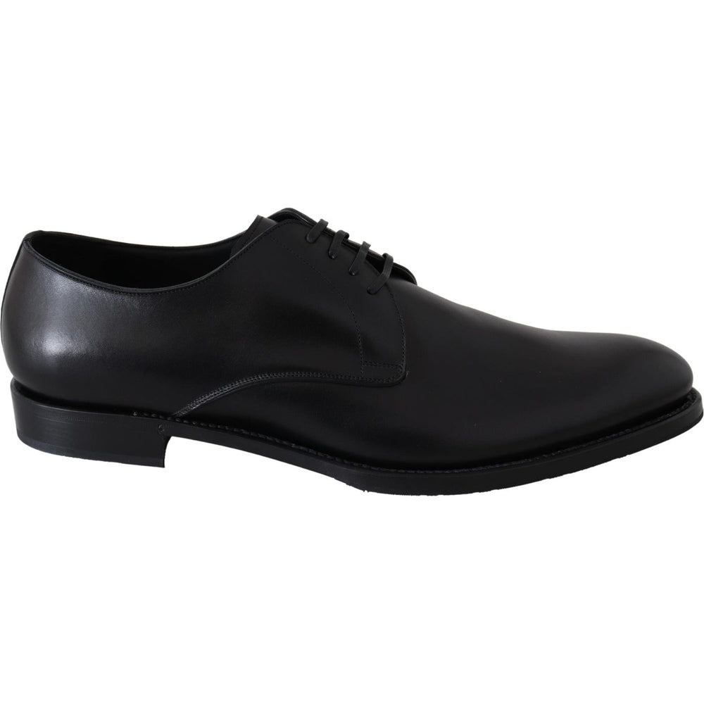 Dolce & Gabbana Black Leather SARTORIA Hand Made Shoes MV3734-39.5
