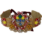 Dolce & Gabbana multicolor Embellished Floral Crystal Wide Waist Belt SMY10484-42