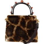 Dolce & Gabbana Brown Giraffe Crossbody Purse Borse WELCOME Purse VAS12215