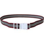 Costume National Black Red Stripe White Logo Buckle Waist Belt BEL8045-110