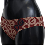 Dolce & Gabbana Multicolor DG Logo Print Bottom Beachwear Bikini Swimsuit BIK1381- IT2