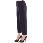 Andrea Incontri Blue Cropped Cotton Pants GSS10705-2