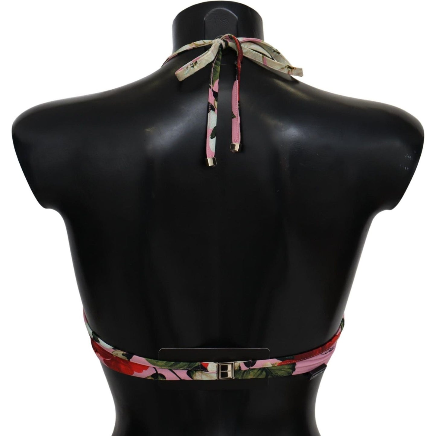 Dolce & Gabbana Floral Elegance Swimwear Top Dolce & Gabbana Black