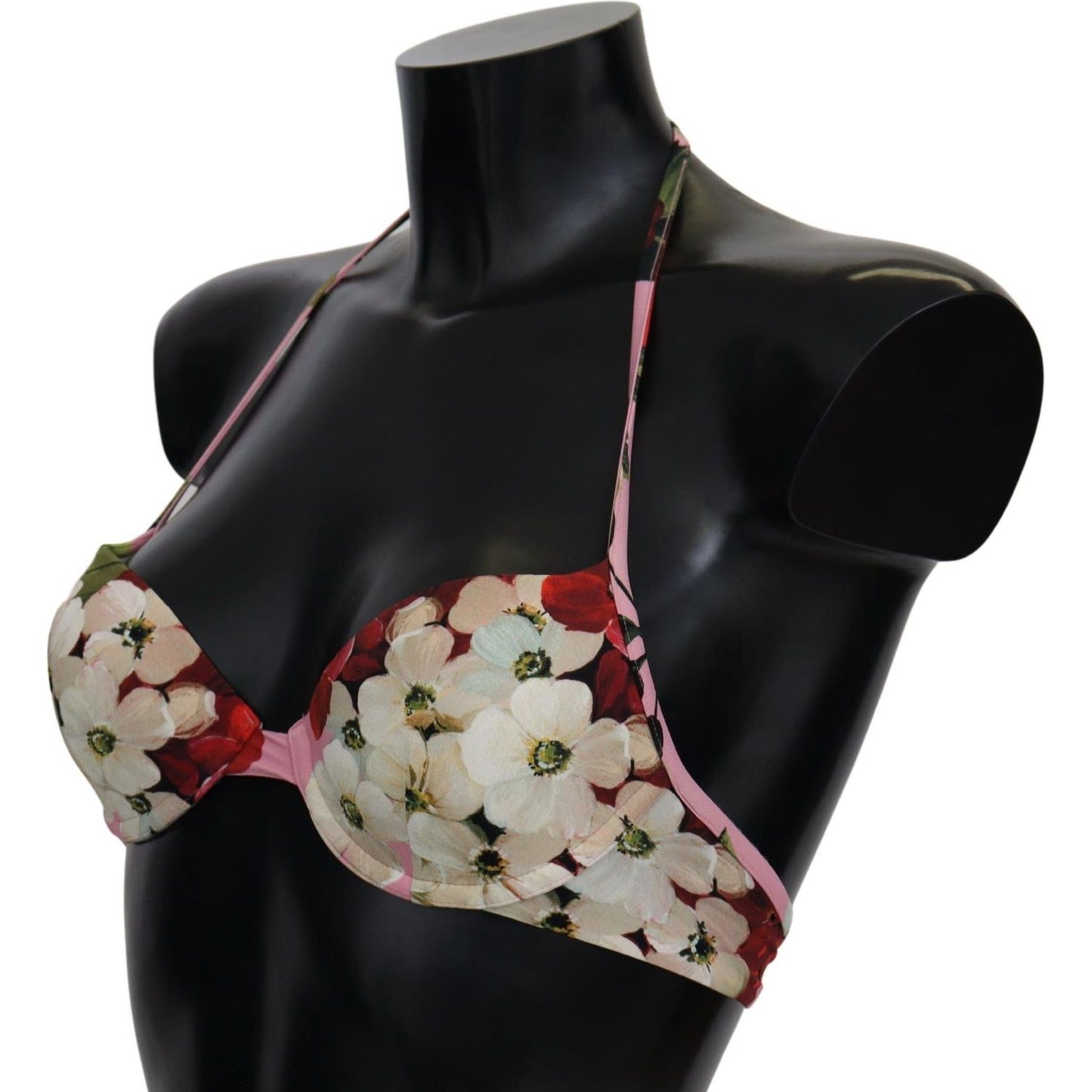 Dolce & Gabbana Floral Elegance Swimwear Top Dolce & Gabbana Rosy Brown