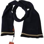Missoni Black 100% Wool Unisex Neck Wrap Fringes Scarf MS1976BG
