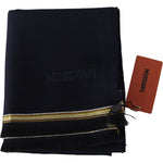 Missoni Black 100% Wool Unisex Neck Wrap Fringes Scarf MS1976BG