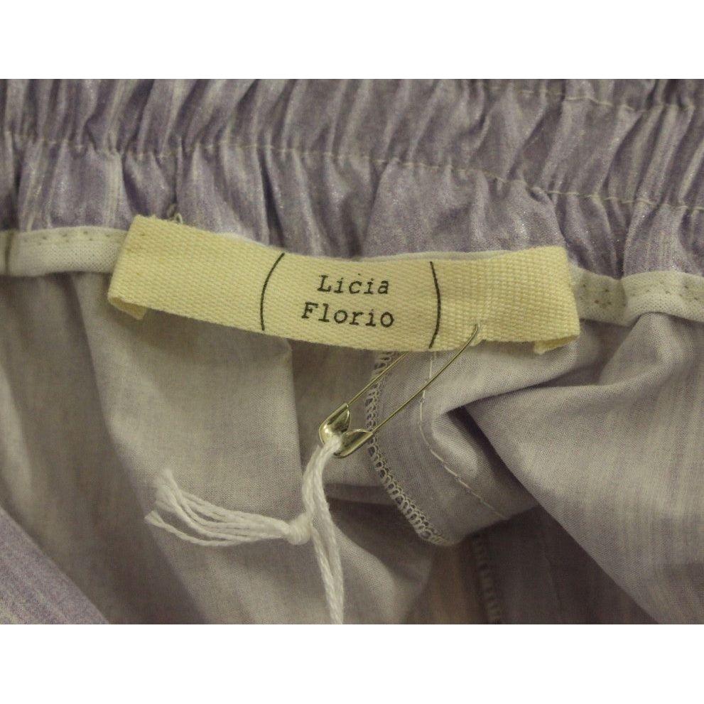 Licia Florio Purple Above-Knee Wrap Shorts GSS10161-1