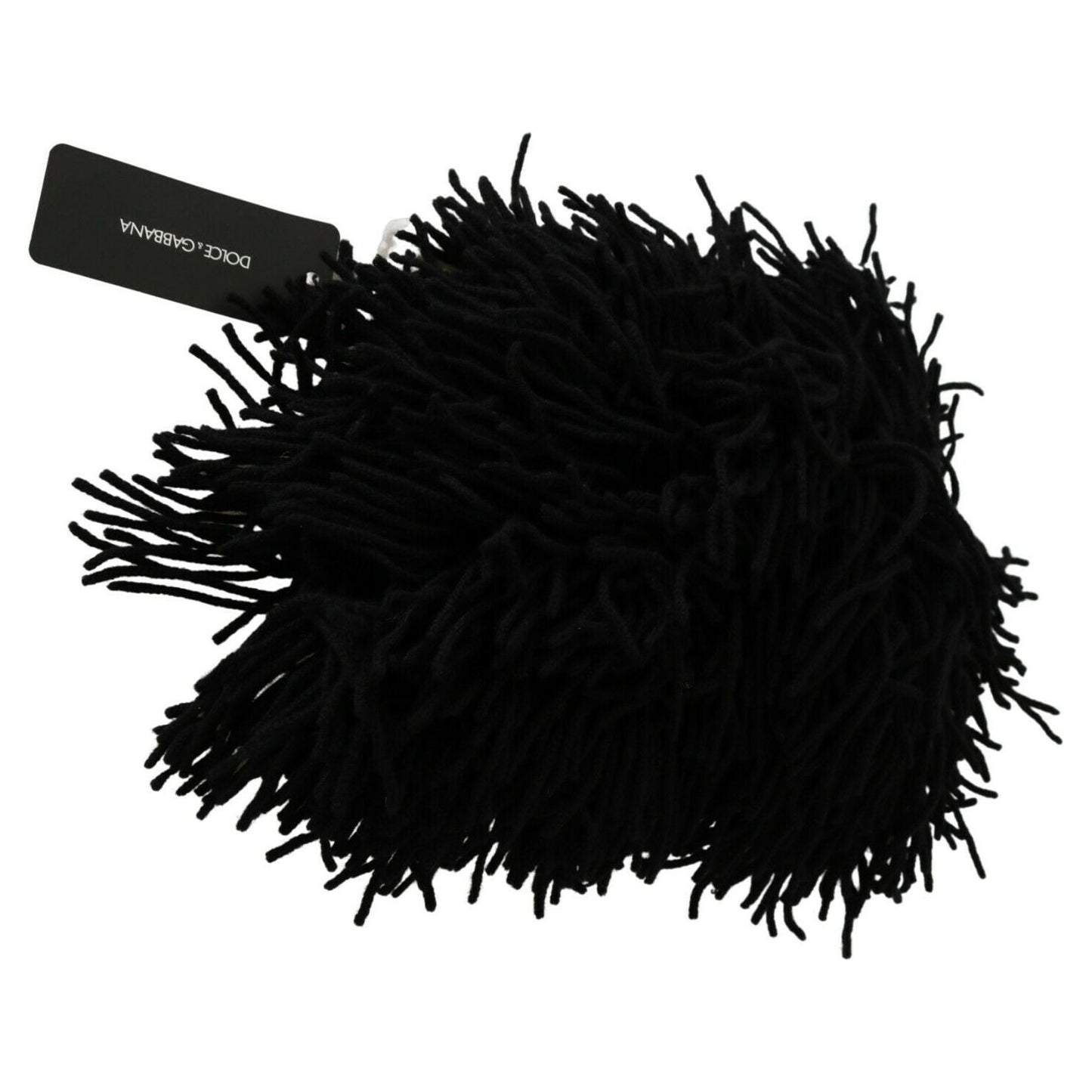 Dolce & Gabbana Black and White Knitted Cashmere Beanie WOMAN HATS Dolce & Gabbana Black