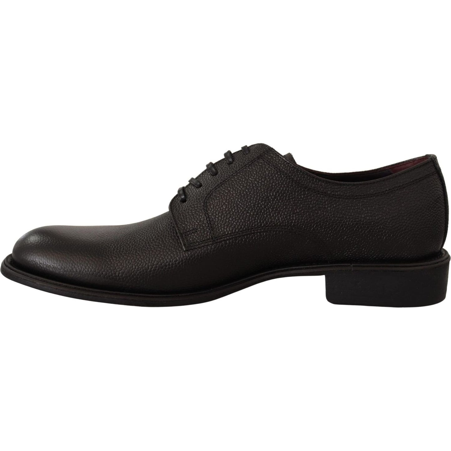 Dolce & Gabbana Black Leather Lace Up Mens Formal Derby Shoes