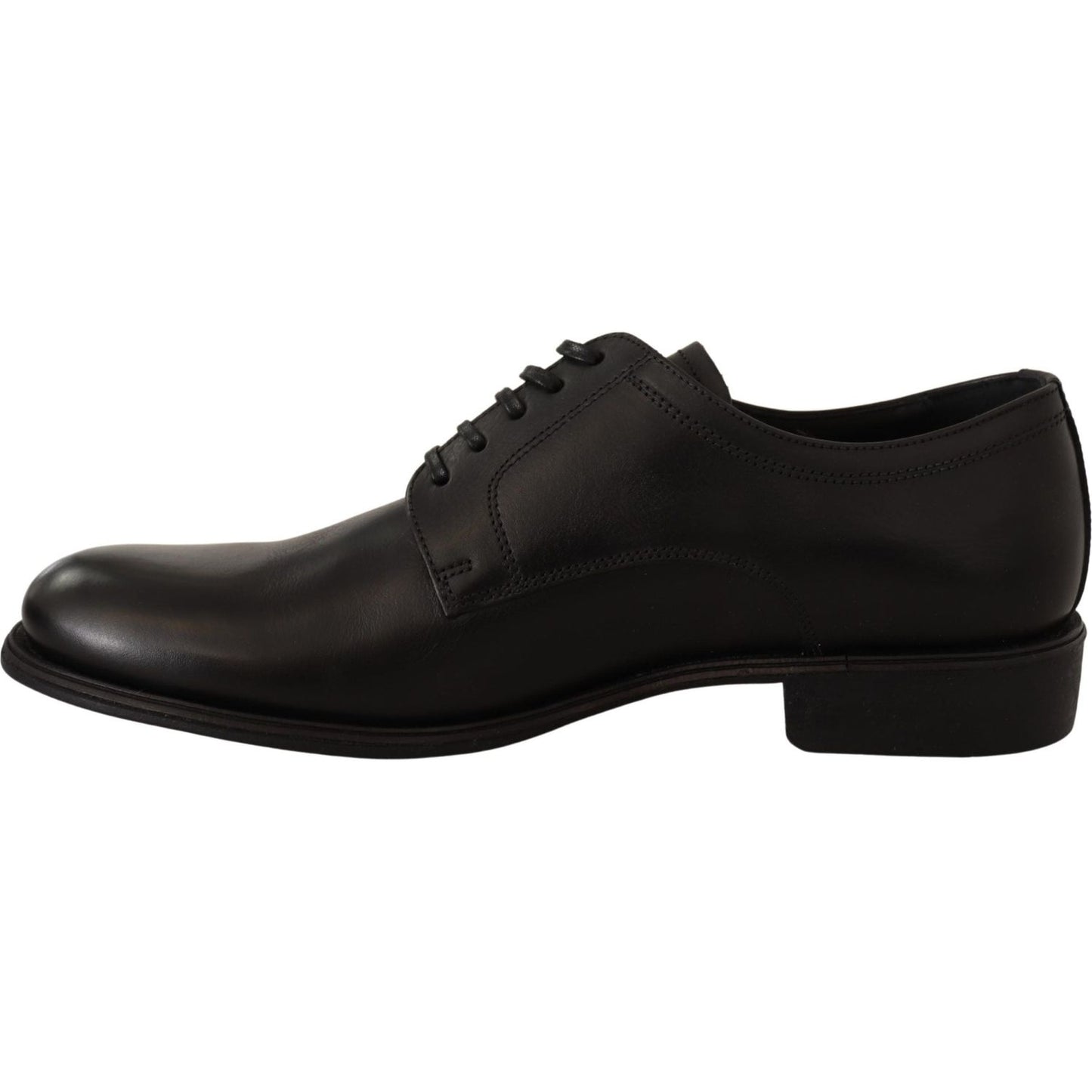 Dolce & Gabbana Black Leather Lace Up Mens Formal Derby Shoes Dress Shoes