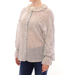 Vika Gazinskaya Blue Cotton Blouse Tunic GSS10353-1