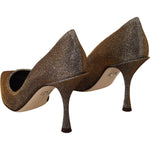 Dolce & Gabbana Gold Silver Fabric Heels Pumps Shoes LA9026-35.5