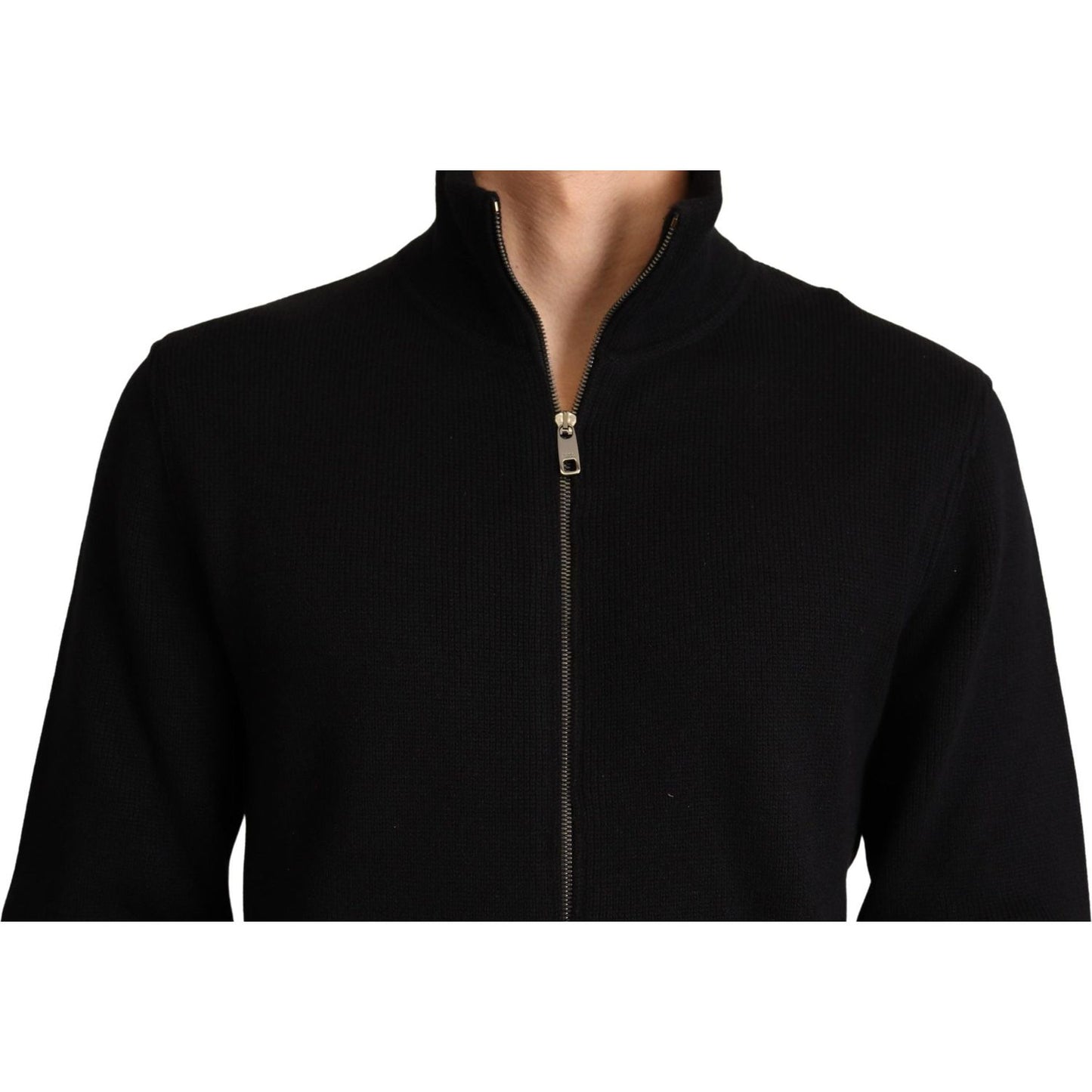 Dolce & Gabbana Elegant High Neck Cashmere Blend Sweater Dolce & Gabbana Black