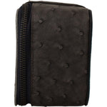Dolce & Gabbana Gray Skin Leather Vanity Case Toiletry Shaving Bag VAS12718