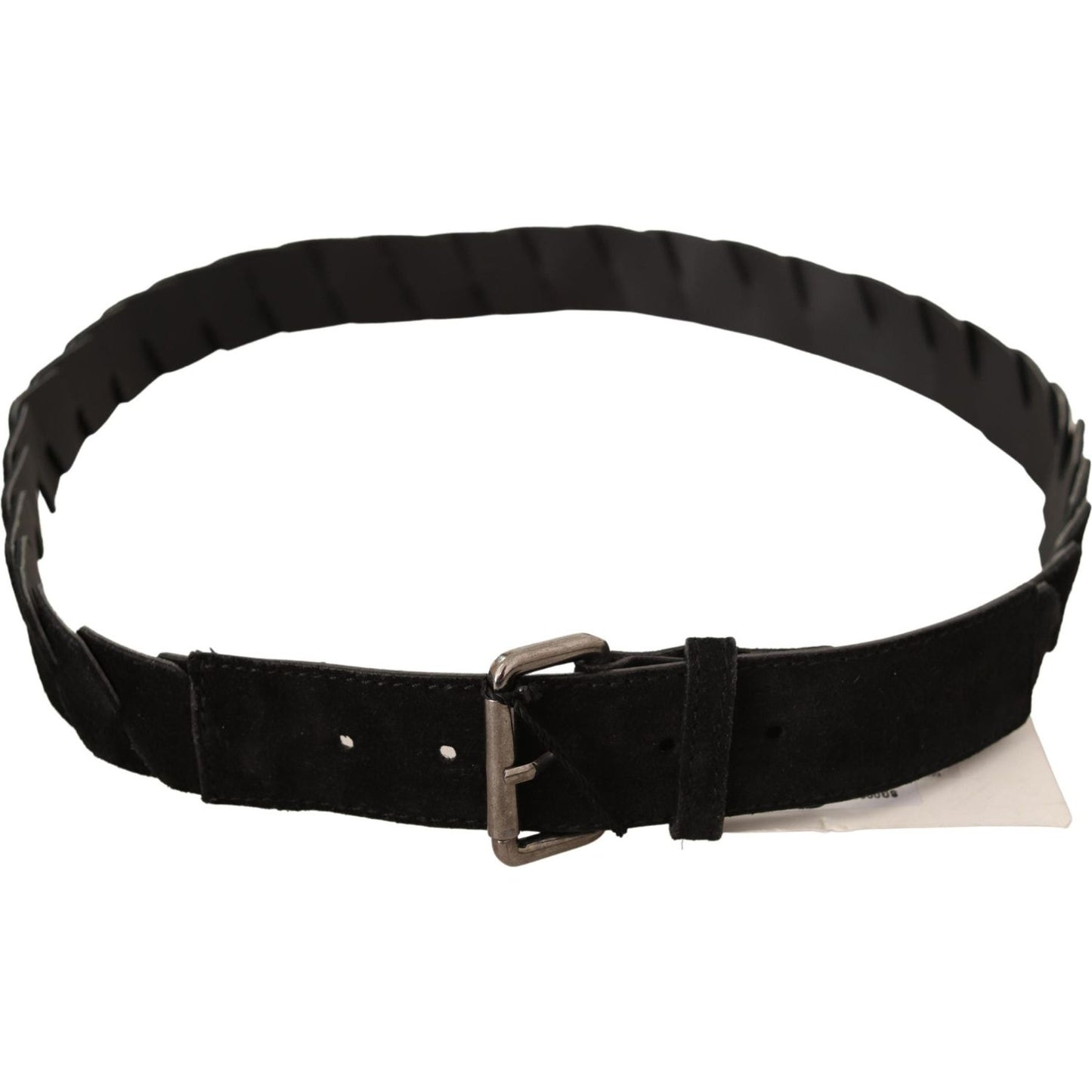 GF Ferre Black WX Silver Tone Buckle Waist Belt MAN BELTS