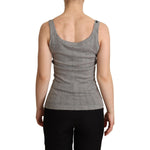 Dolce & Gabbana Gray Cotton Modal Canotta Tank Top T-shirt TSH6339-46