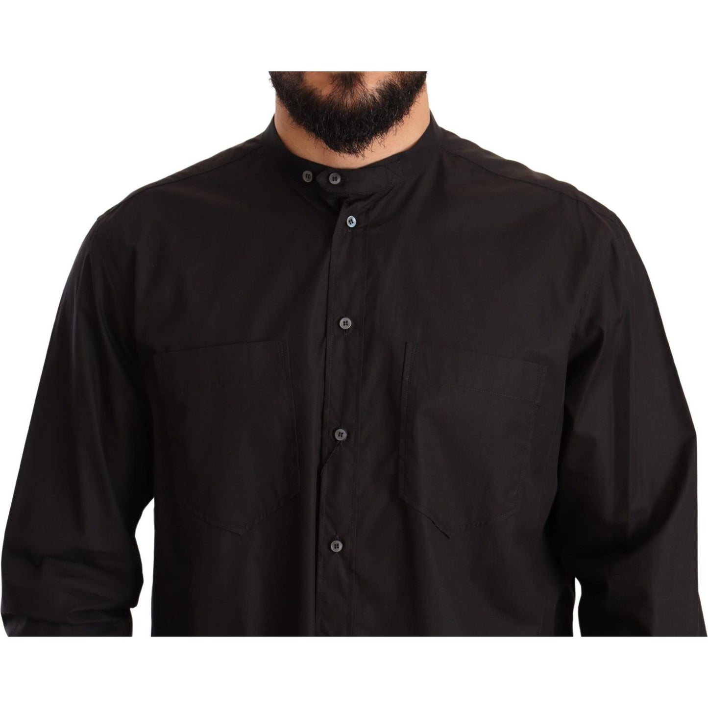 Dolce & Gabbana Elegant Black 100% Cotton Men's Shirt Dolce & Gabbana Black