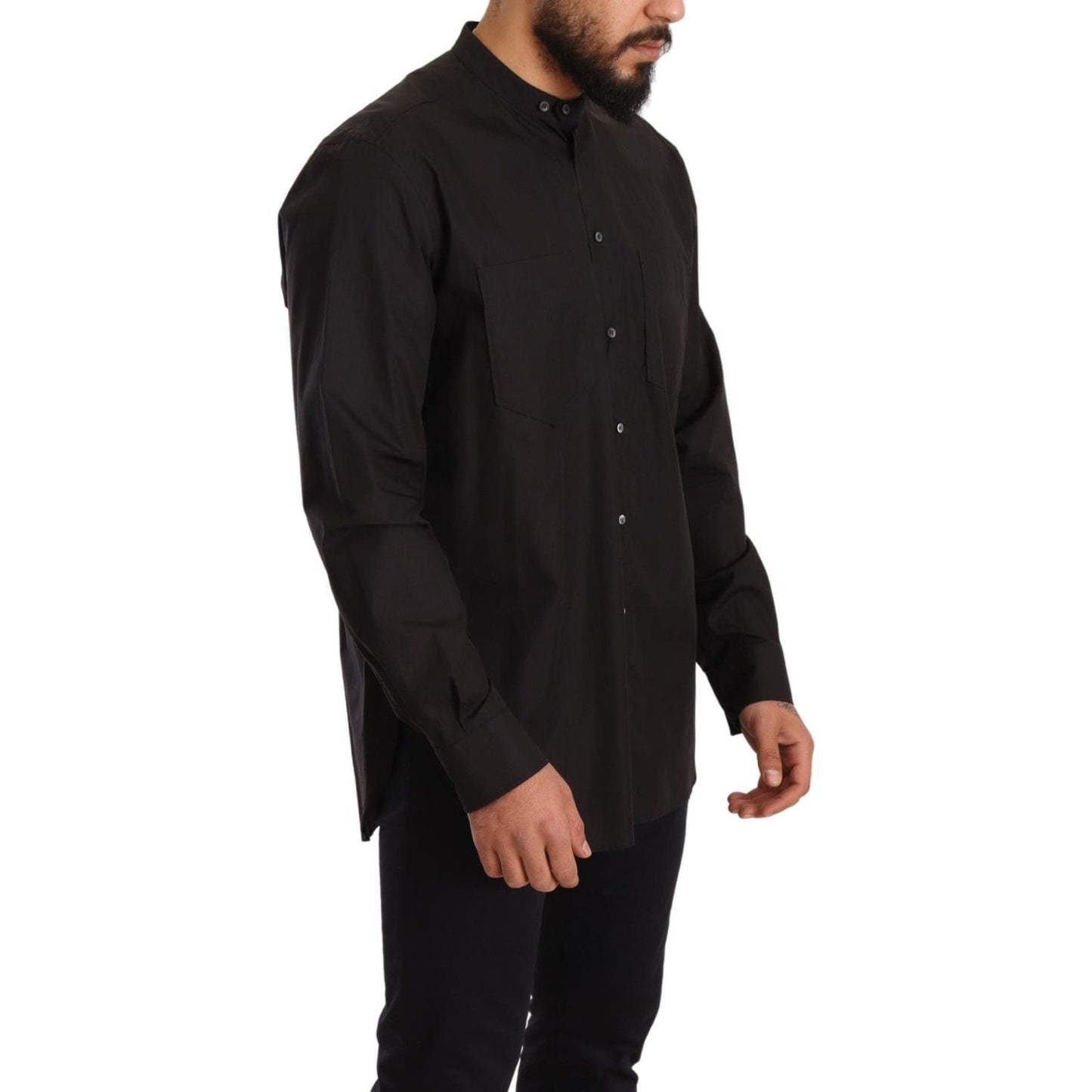 Dolce & Gabbana Elegant Black 100% Cotton Men's Shirt Dolce & Gabbana Black