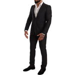 Dolce & Gabbana Gray Wool MARTINI Slim Fit Set Suit KOS1880-44
