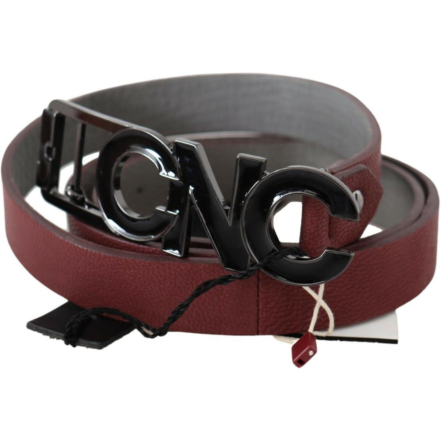 Costume National Elegant Maroon Leather Fashion Belt WOMAN BELTS Costume National Dark Slate Gray