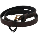 MILA SCHÖN Brown Genuine Leather Skinny Fashion Dark BEL60976- 75