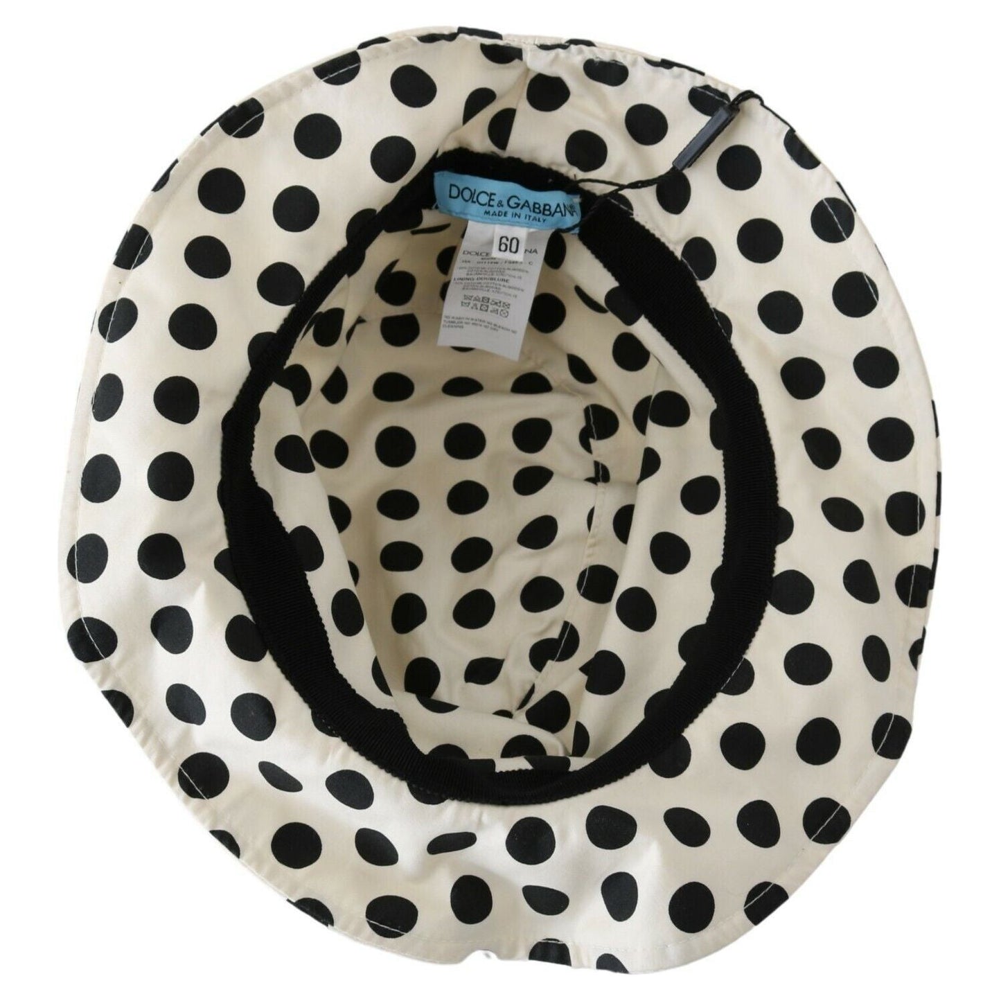 Dolce & Gabbana Chic Black Polka Dot Trilby Hat Dolce & Gabbana Gray
