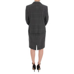 BENCIVENGA Gray Checkered Cotton Blazer Dress Set Suit SIG60234 -50