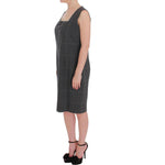 BENCIVENGA Gray Checkered Cotton Blazer Dress Set Suit SIG60234 -50