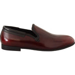Dolce & Gabbana Bordeaux Patent Leather Dress Loafers Shoes MV313 - 40.5