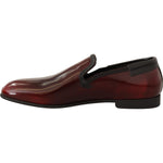 Dolce & Gabbana Bordeaux Patent Leather Dress Loafers Shoes MV313 - 40.5