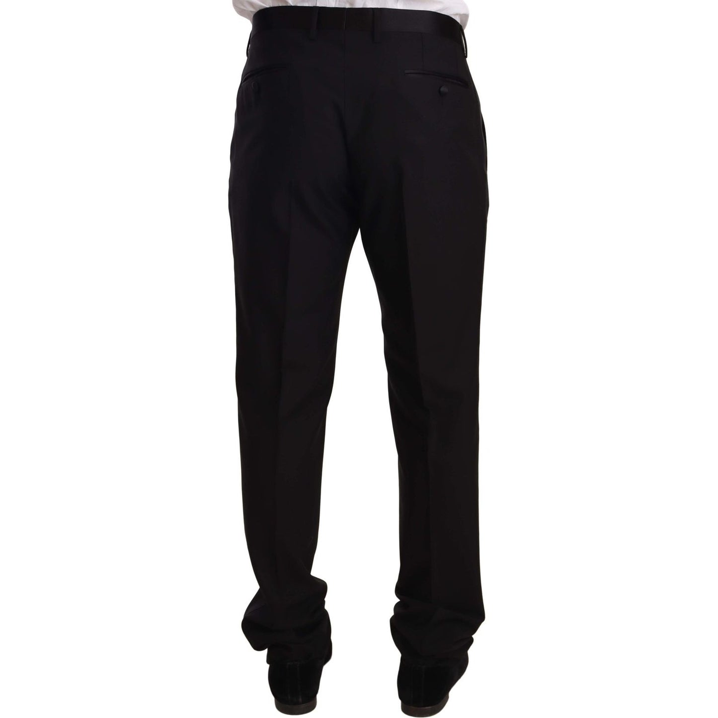 Dolce & Gabbana Black Wool Formal Tuxedo Trouser Pants PAN72252 -56