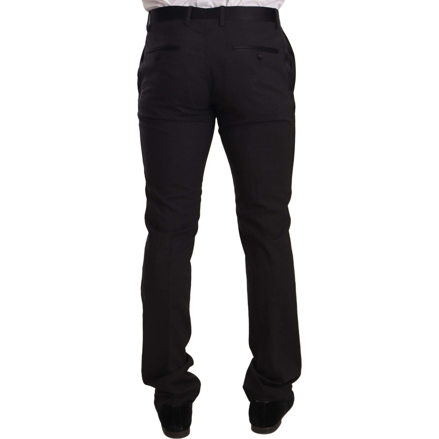 Dolce & Gabbana Elegant Two-Piece Velvet Suit in Blue Dolce & Gabbana Black