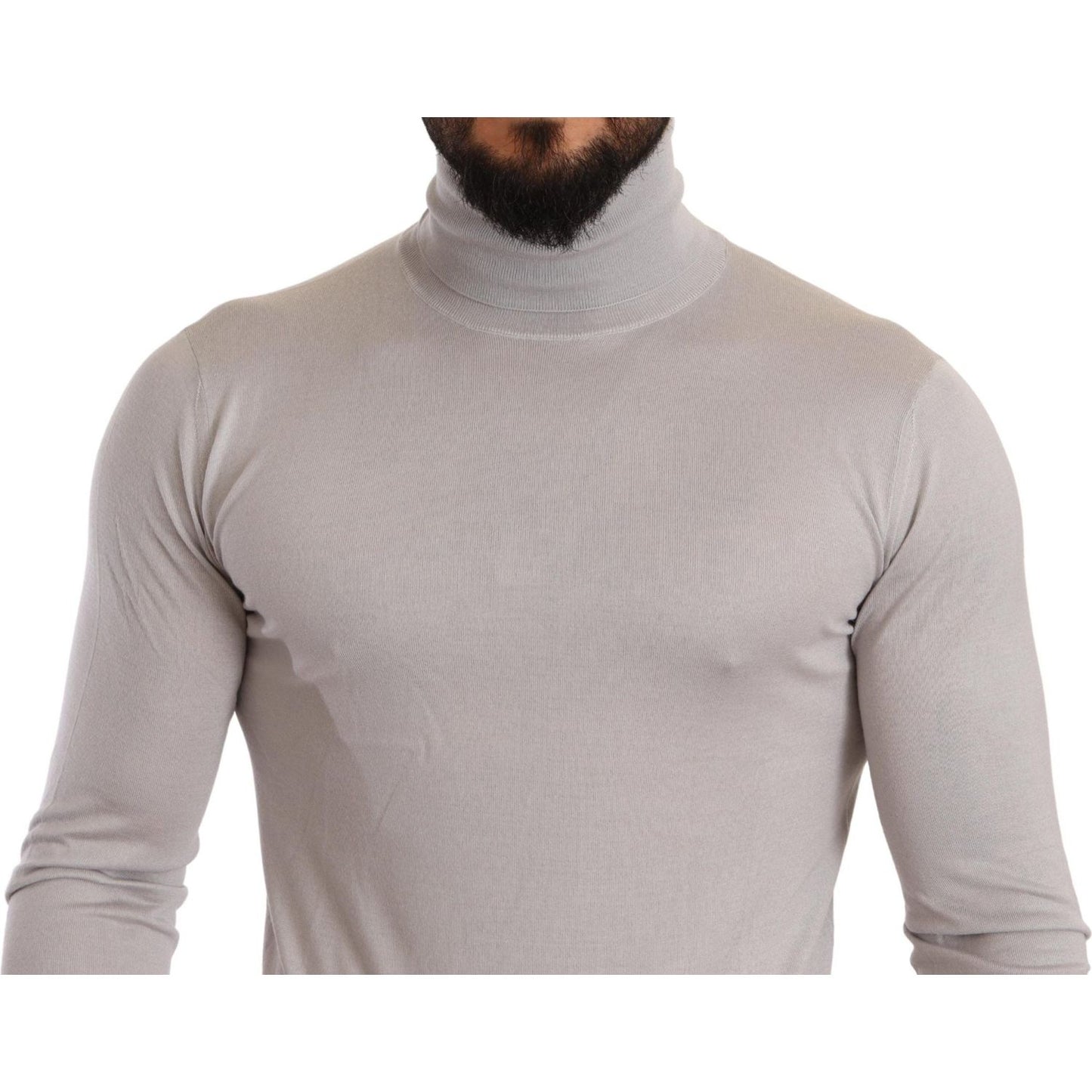 Dolce & Gabbana Gray Cashmere Turtleneck Pullover Sweater TSH6574 -46