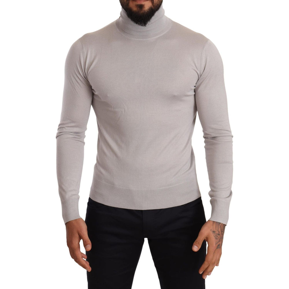 Dolce & Gabbana Gray Cashmere Turtleneck Pullover Sweater TSH6574 -46