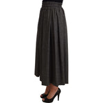 Dolce & Gabbana Gray Wool High Waist A-line PIECE Skirt PAN72105-40