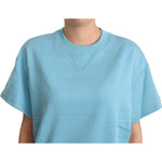 Dolce & Gabbana Blue Cotton Short Sleeves Crew Neck Top TSH6680 - 42