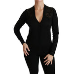 Dolce & Gabbana Black Lace Sweater Cardigan Sweater