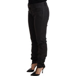 PINKO Black Cotton Stretch Skinny Mid Waist Women Denim Jeans PAN71207-29