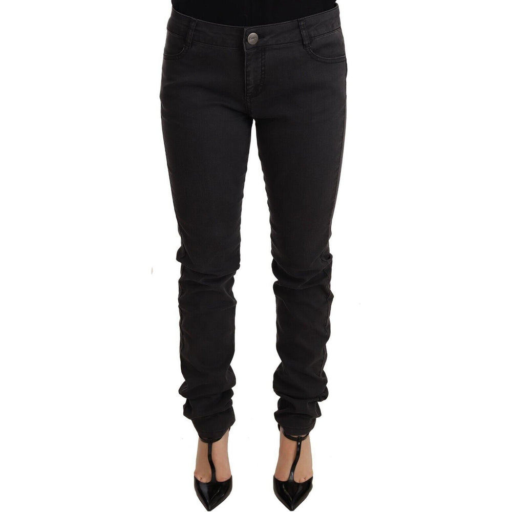 PINKO Black Cotton Stretch Skinny Mid Waist Women Denim Jeans PAN71207-29
