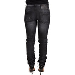 Acht Black Washed Cotton Low Waist Skinny Denim Trouser Jeans PAN71798-26