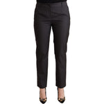 Dolce & Gabbana Black Striped Wool Tapered Trouser Pants PAN72362 - 44